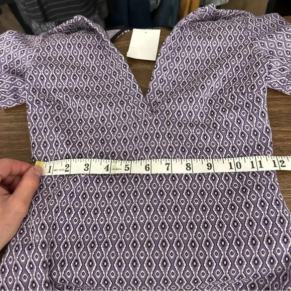 🌟Zara Lilac Geometric Print Open Back Bodysuit Size  XS NWOT - Picture 9 of 11